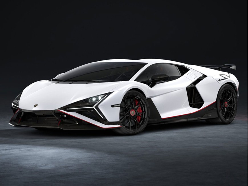 Lamborghini Revuelto SV MR Collection 1/18 LAMBO066SE2 Bianco Siderale con livrea Rosso/Nero con vetrina