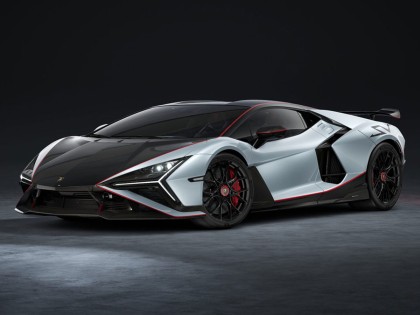Lamborghini Revuelto SV Looksmart 1/43 LS577B Azzurro Tethys con livrea Nero/Rosso