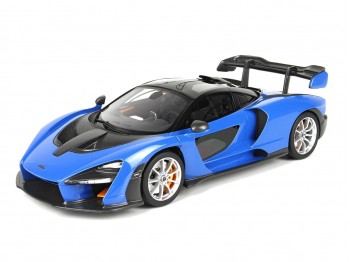 McLaren Senna BBR Models 1/18 P18149C1 Azura Blue avec vitrine