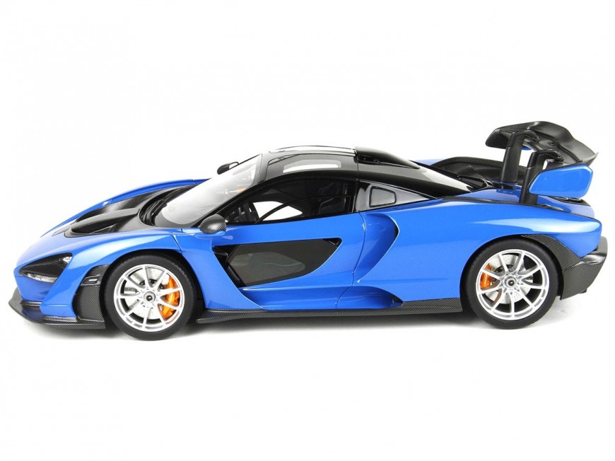 McLaren Senna BBR Models 1/18 P18149C1 Azura Blue avec vitrine
