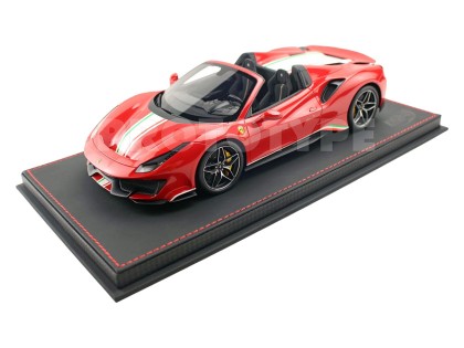 Ferrari 488 Pista Spider BBR Models 1/18 P18162C4 Rosso Corsa con vetrina
