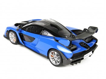 McLaren Senna BBR Models 1/18 P18149C1 Azura Blue avec vitrine