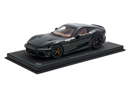 Ferrari 12Cilindri BBR Models 1/18 P18254H British Green panoramic roof with display case