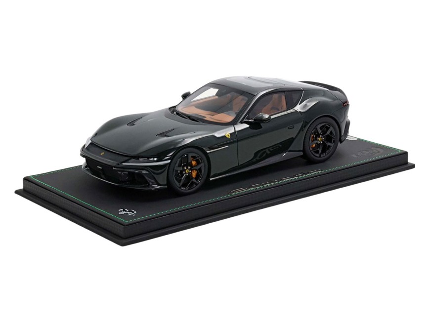 Ferrari 12Cilindri BBR Models 1/18 P18254H British Green panoramic roof with display case