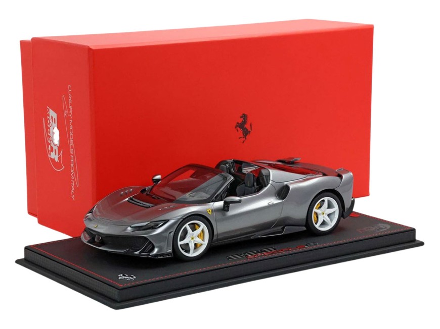 Ferrari 296 Speciale A BBR Models 1/18 P18270C Grigio Ferro con vetrina