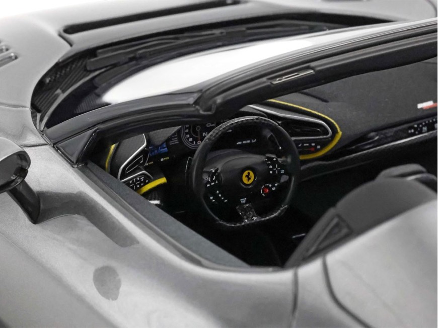 Ferrari 296 Speciale A BBR Models 1/18 P18270C Grigio Ferro con vetrina