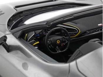 Ferrari 296 Speciale A BBR Models 1/18 P18270C Gris Fer avec vitrine