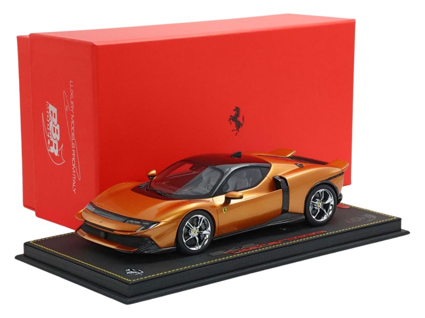 Ferrari 849 Testarossa BBR Models 1/18 P18275B Jaune Ambre avec vitrine