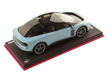 Ferrari Luce MR Collection 1/18 FE052A Azzurro La Plata con vetrina 2