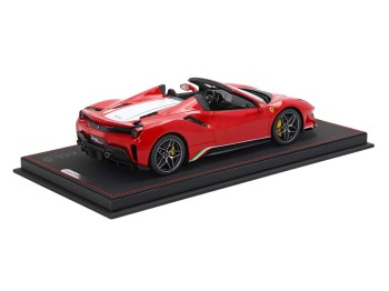 Ferrari 488 Pista Spider BBR Models 1/18 P18162C4 Rosso Corsa con vetrina