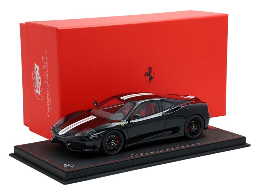 Ferrari 360 Challenge Stradale BBR Models 1/18 P18262E DS Black with display case