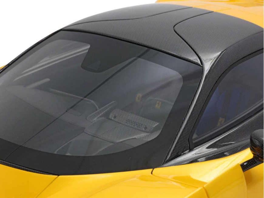 Ferrari F80 BBR Models 1/12 BBR1223B Jaune Trois Couches avec vitrine