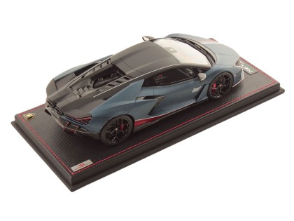Lamborghini Revuelto NA63 MR Collection 1/18 LAMBO058NA63A Marinus Blue with display case 2