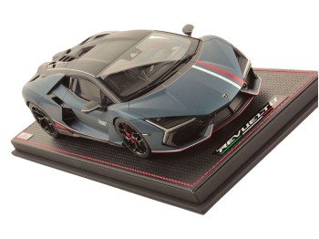 Lamborghini Revuelto NA63 MR Collection 1/18 LAMBO058NA63A Bleu Marinus avec vitrine