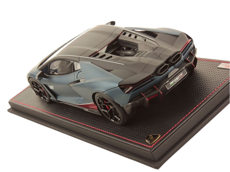 Lamborghini Revuelto NA63 MR Collection 1/18 LAMBO058NA63A Blu Marinus con vetrina