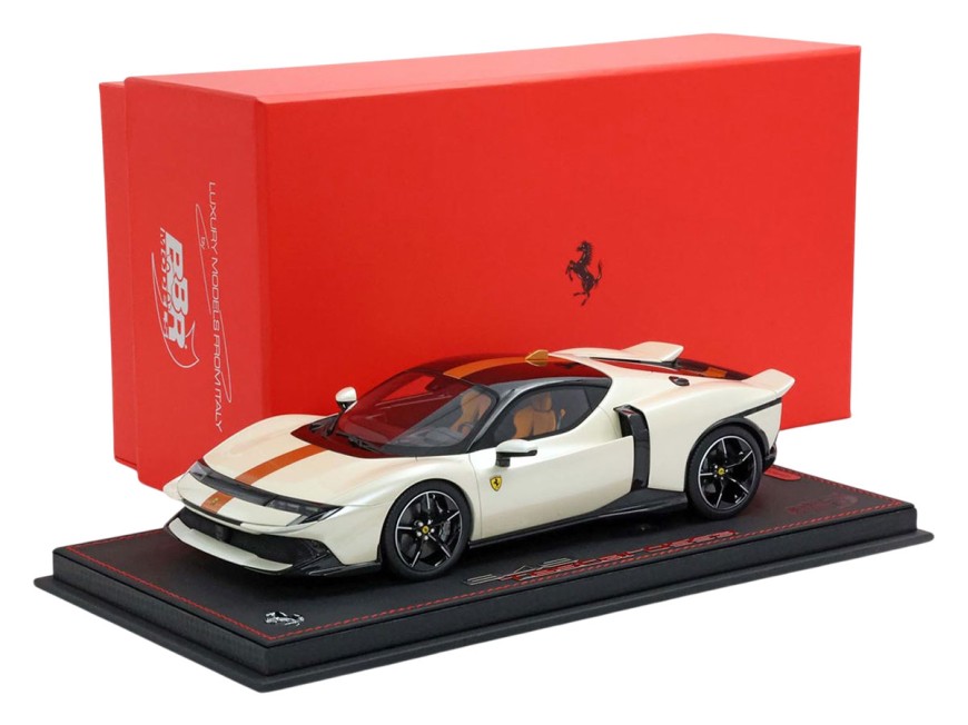 Ferrari 849 Testarossa BBR Models 1/18 P18275C Italia White with display case