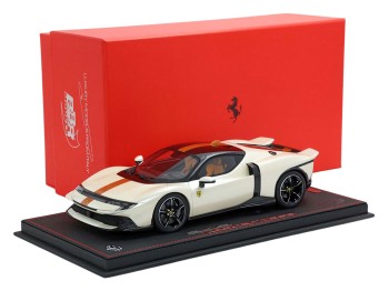 Ferrari 849 Testarossa BBR Models 1/18 P18275C Blanc Italien avec vitrine