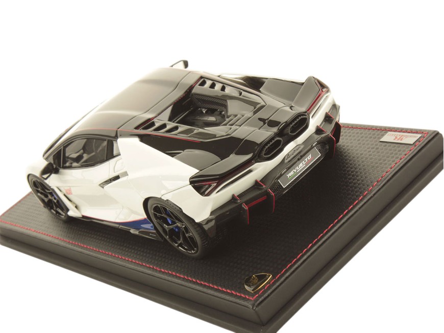 Lamborghini Revuelto NA63 MR Collection 1/18 LAMBO058NA63B Bianco Sideralis con vetrina