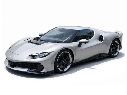 Ferrari 296 Speciale BBR Models 1/18 P18269G Argent Nurburgring avec vitrine