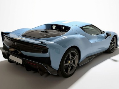 Ferrari 296 Speciale BBR Models 1/18 P18269O La Plata Light Blue with display case