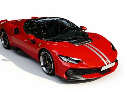 Ferrari 296 Speciale A BBR Models 1/18 P18270B1 Rosso Corsa con vetrina
