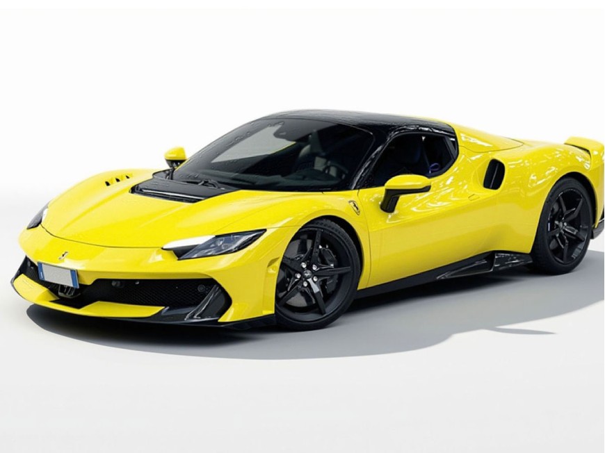 Ferrari 296 Speciale A BBR Models 1/18 P18270G Jaune Kuramochi avec vitrine