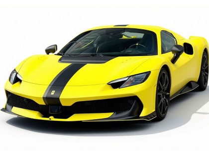 Ferrari 296 Speciale A BBR Models 1/18 P18270G1 Jaune Kuramochi avec vitrine
