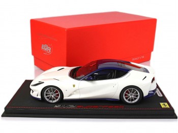 Ferrari 812 Superfast BBR Models 1/18 P18147W Metallic Italia White with display case