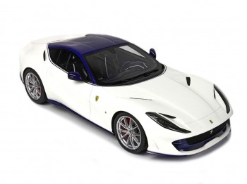 Ferrari 812 Superfast BBR Models 1/18 P18147W Metallic Italia White with display case